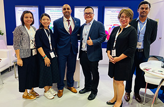 With customers visiting our stall - VitaFoods Asia 2019 